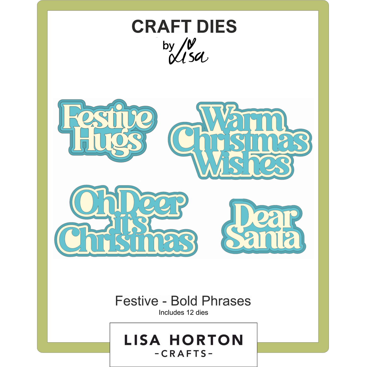 Festive Bold Phrases Die Set