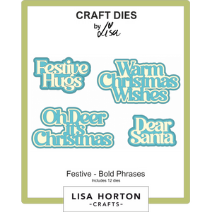 Festive Bold Phrases Die Set