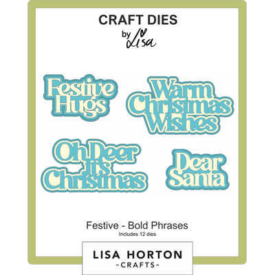 Festive Bold Phrases Die Set