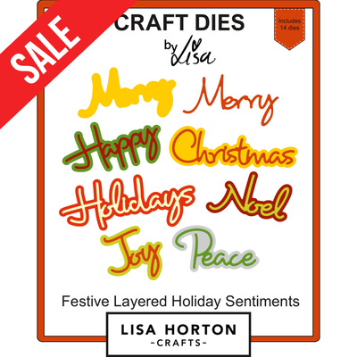 Festive Layered Holiday Sentiments dies