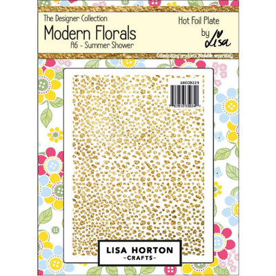 Lisa Horton Crafts - Modern Florals - Hot Foil Plate A6 - Summer Shower