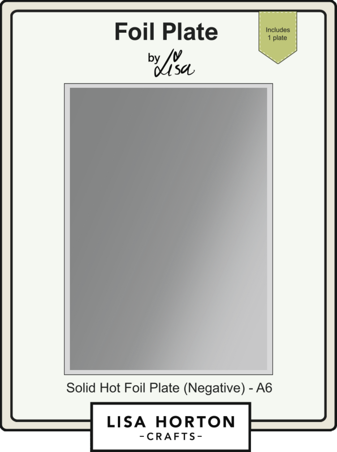 Solid Hot Foil Plate (Negative) - A6