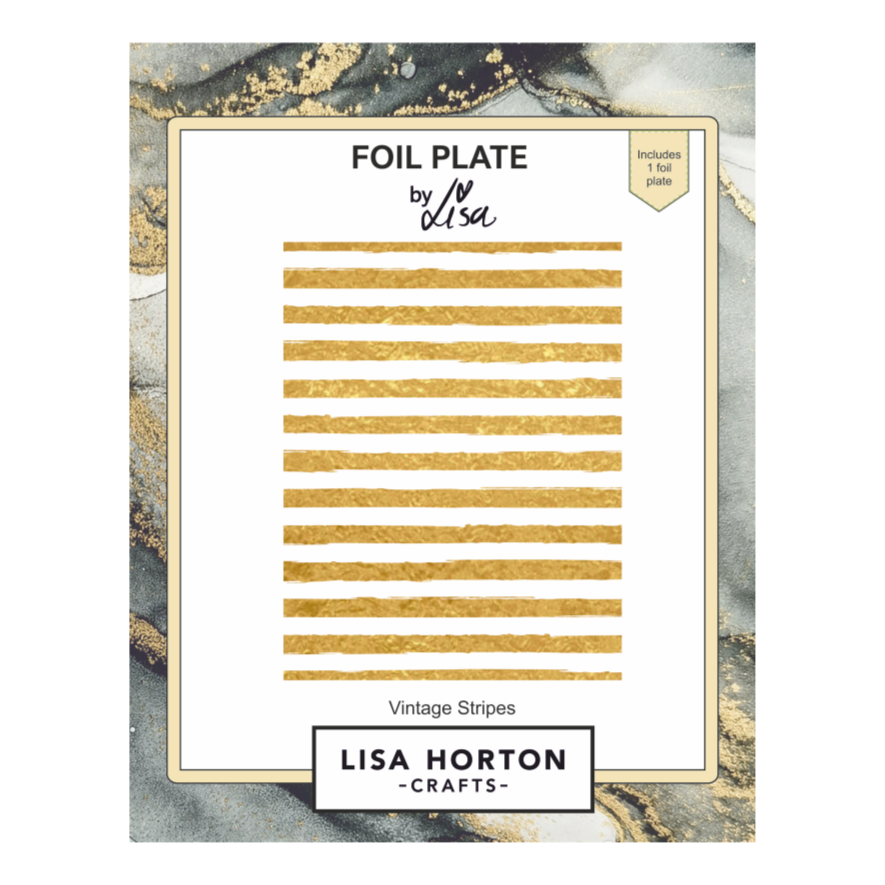 Lisa Horton Crafts Vintage Stripes Foil Plate