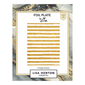 Lisa Horton Crafts Vintage Stripes Foil Plate
