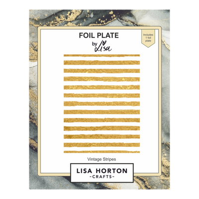 Lisa Horton Crafts Vintage Stripes Foil Plate