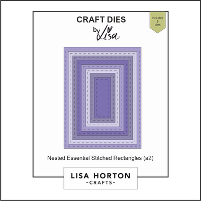 Lisa Horton Crafts Nested Essential Stitched Rectangles Die Set - A2