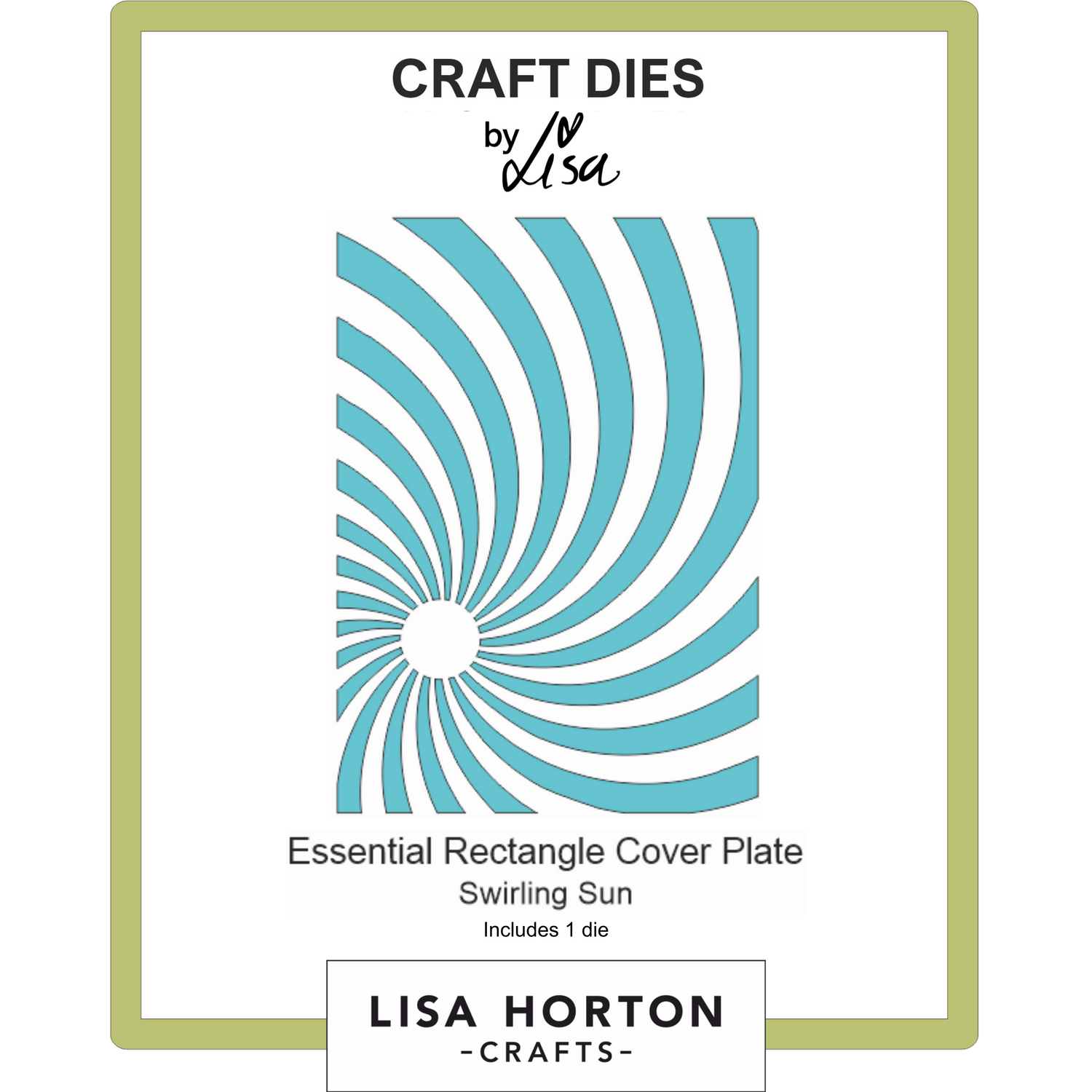 Essential Rectangle Swirling Sun Die Cover Plate