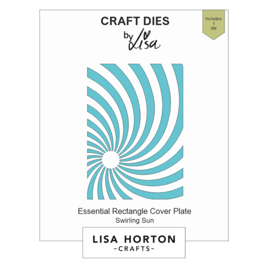 Lisa Horton Crafts Essential Rectangle Swirling Sun Die Cover Plate