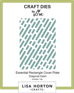 Essential Rectangle Diagonal Dash Die Cover Plate
