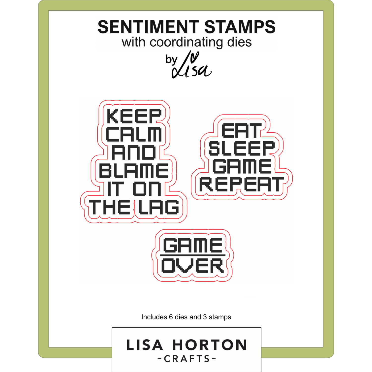 Mini Sentiment Stamps and Dies Game Over