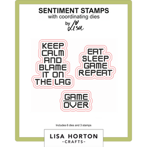 Mini Sentiment Stamps and Dies Game Over