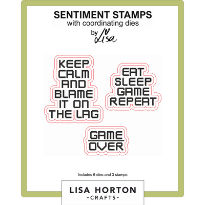 Mini Sentiment Stamps and Dies Game Over