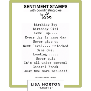 Mini Sentiment Stamps and Dies Just Five More Minutes