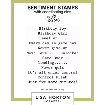 Mini Sentiment Stamps and Dies Just Five More Minutes