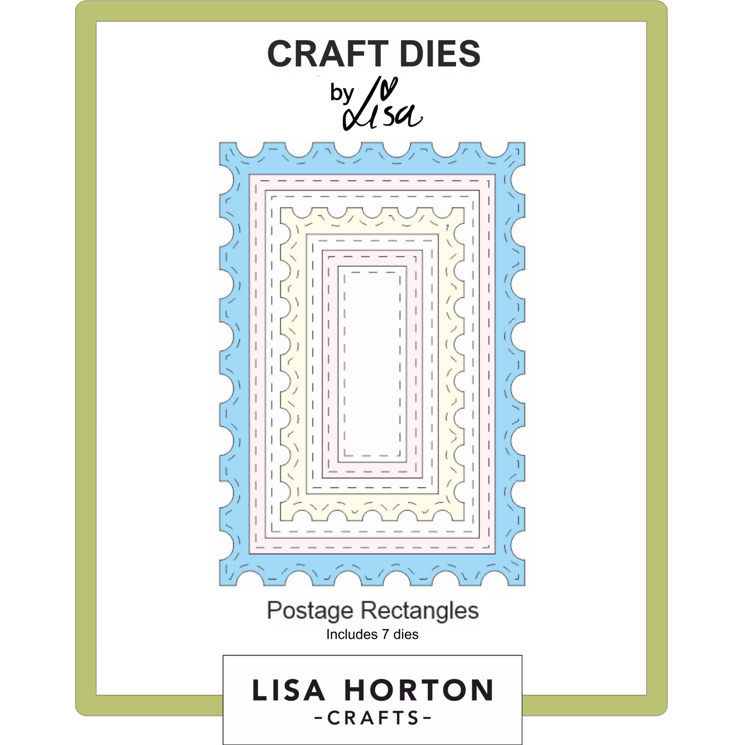 Postage Rectangles Die Set - 7 Dies