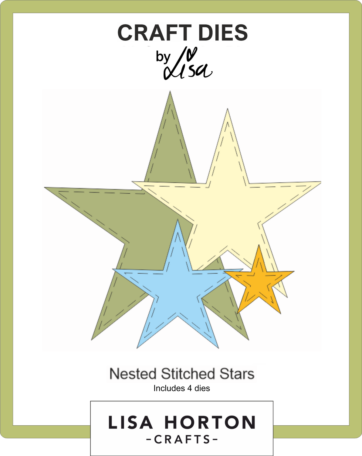 Nested Stitched Stars Die Set - 4 Dies