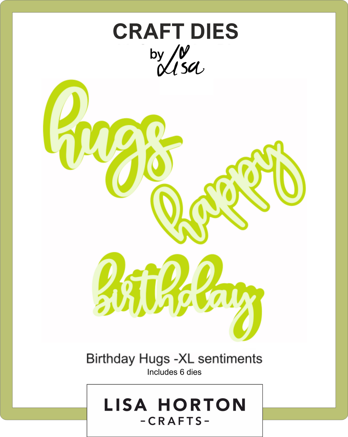 XL Sentiments Dies - Birthday Hugs