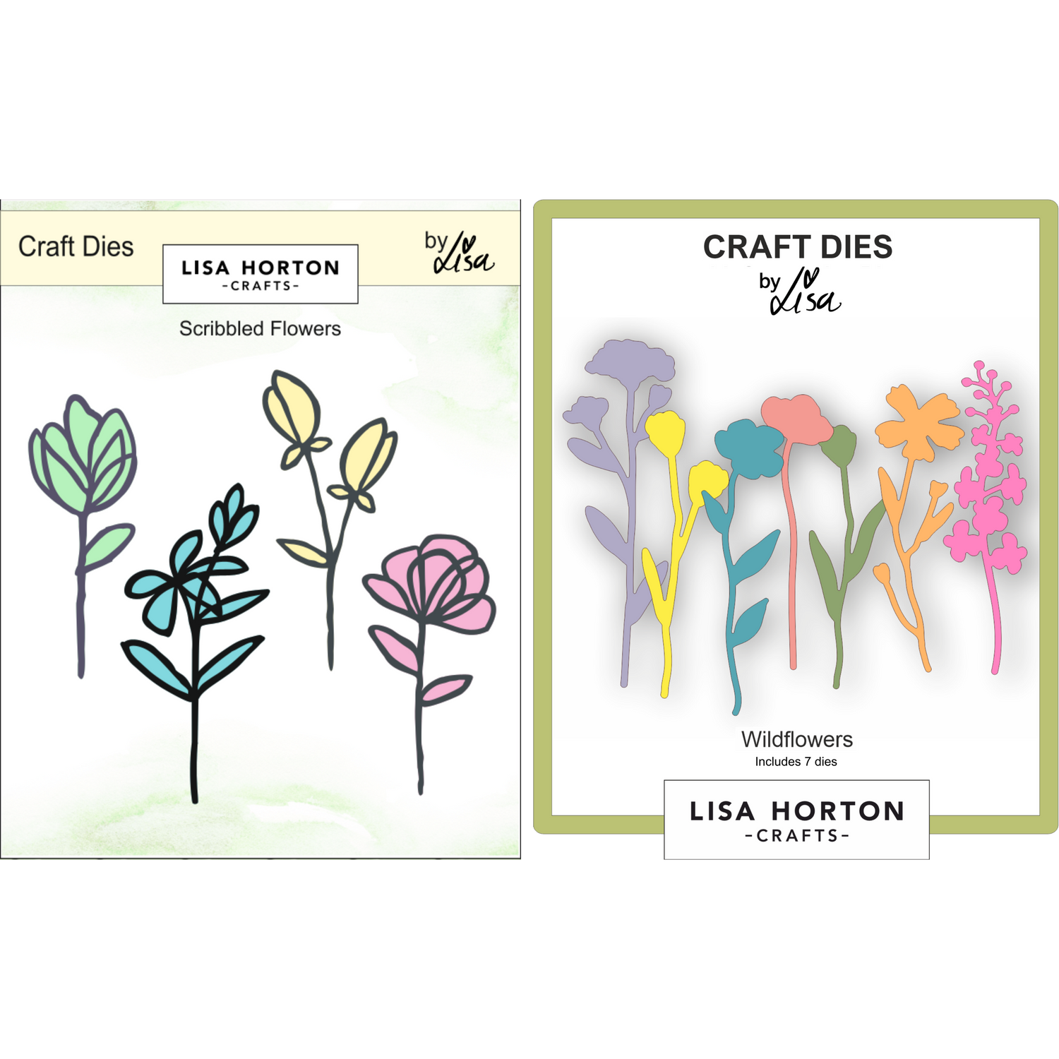 Scribbled Flowers and Wildflowers Die Bundle