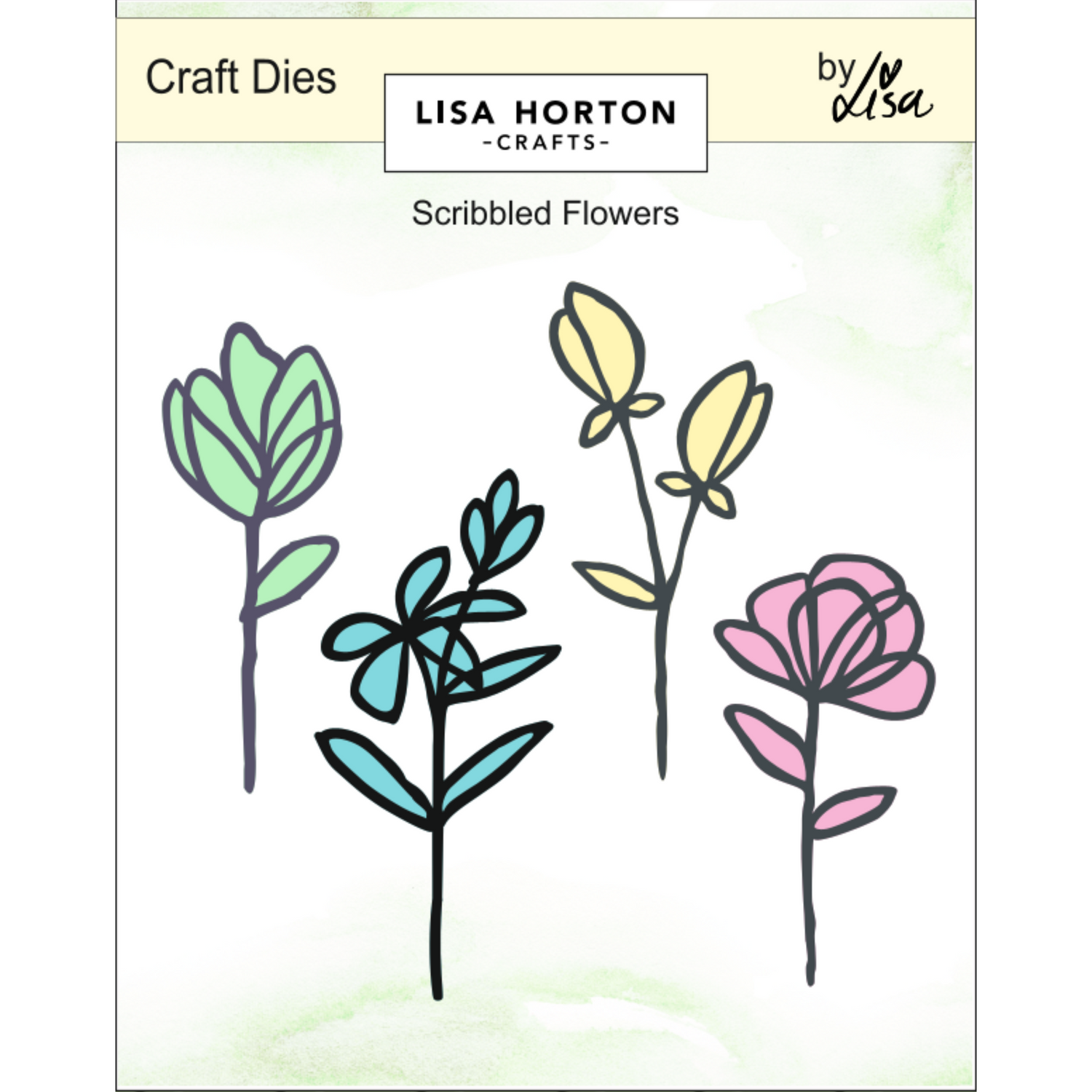 Scribbled Flowers Dies - 8 Dies in total