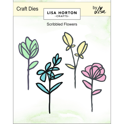 Scribbled Flowers Dies - 8 Dies in total