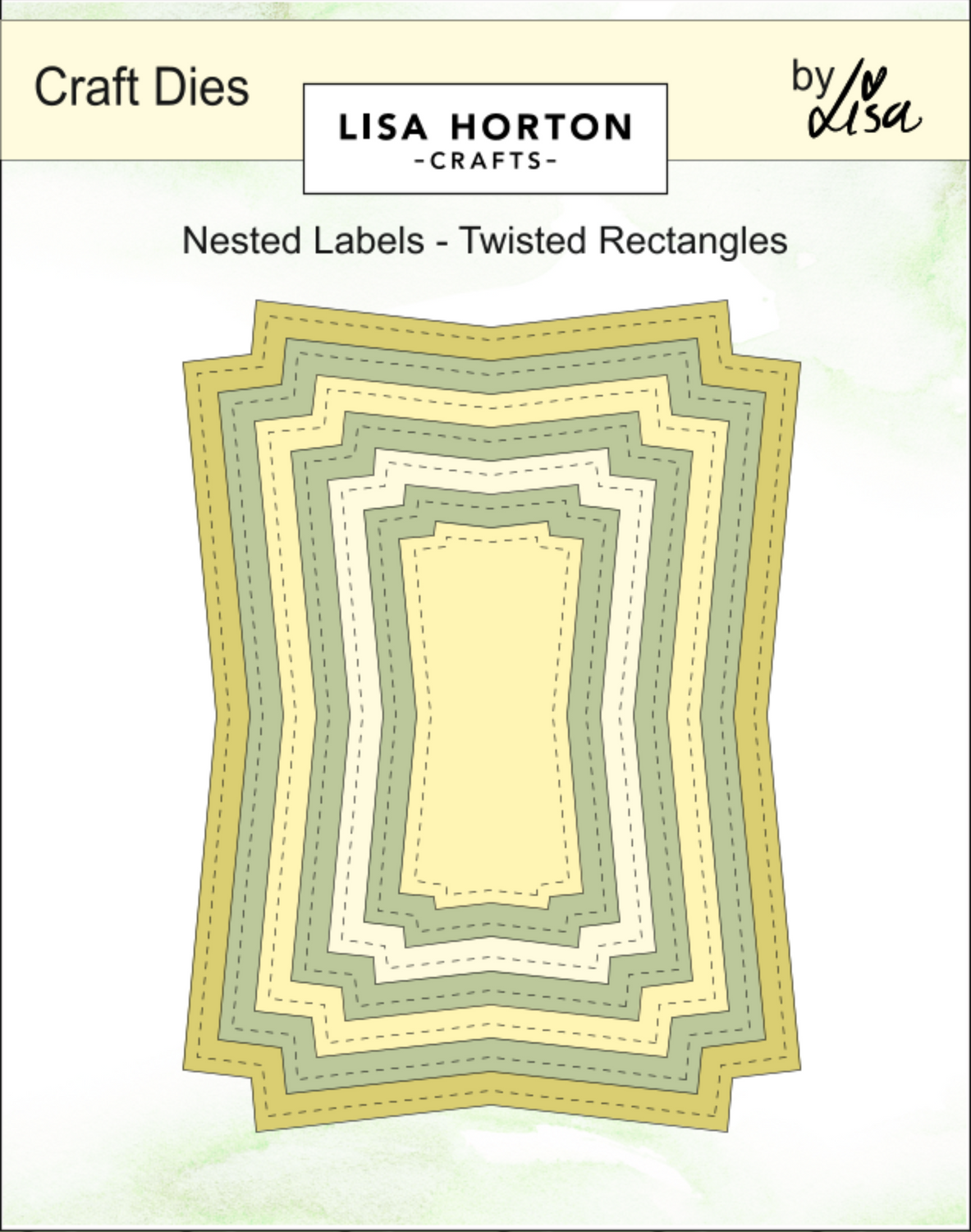 Nested Labels Die Set - Twisted Rectangles