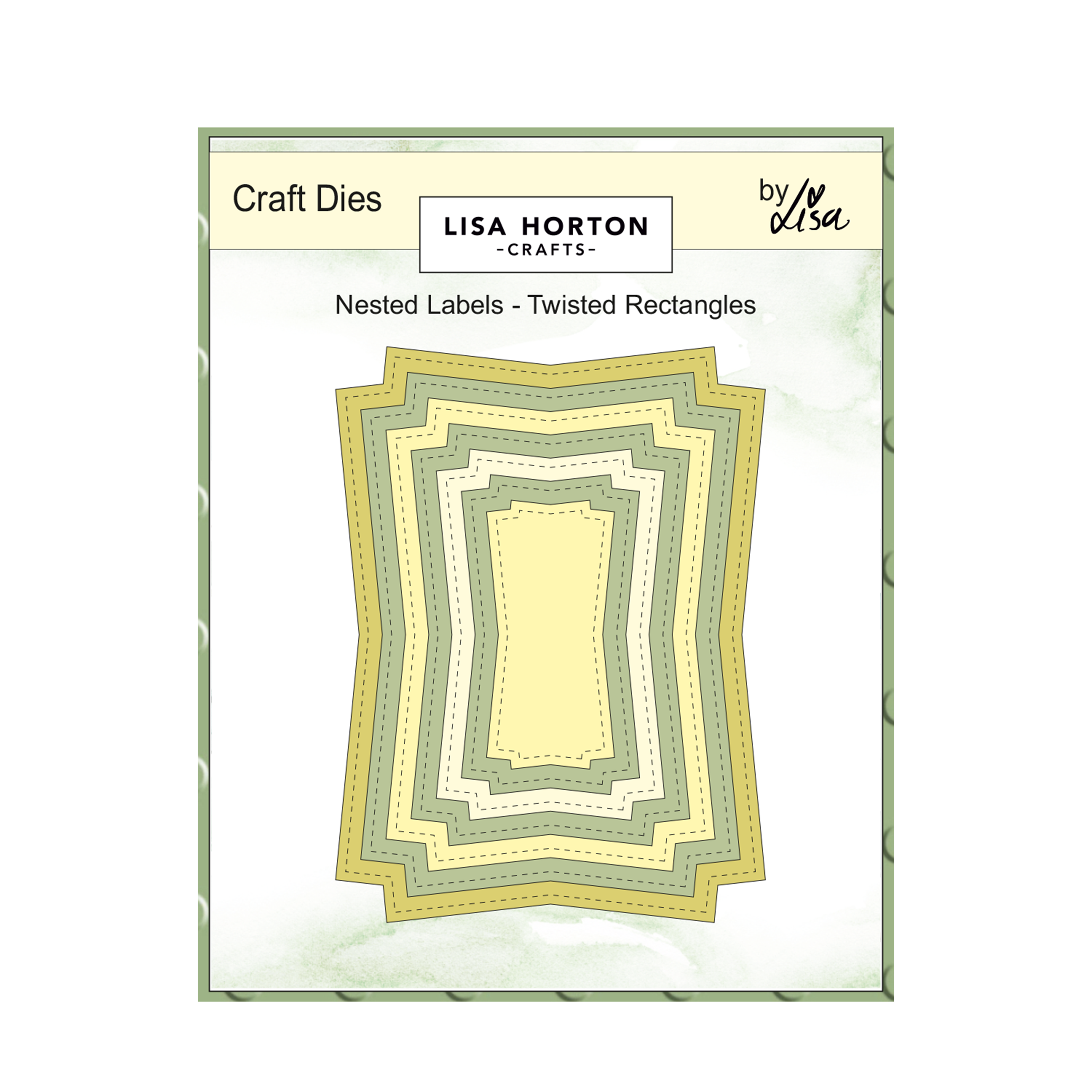 Nested Labels Lisa Horton Crafts Nested Labels Die Set - Twisted Rectangles