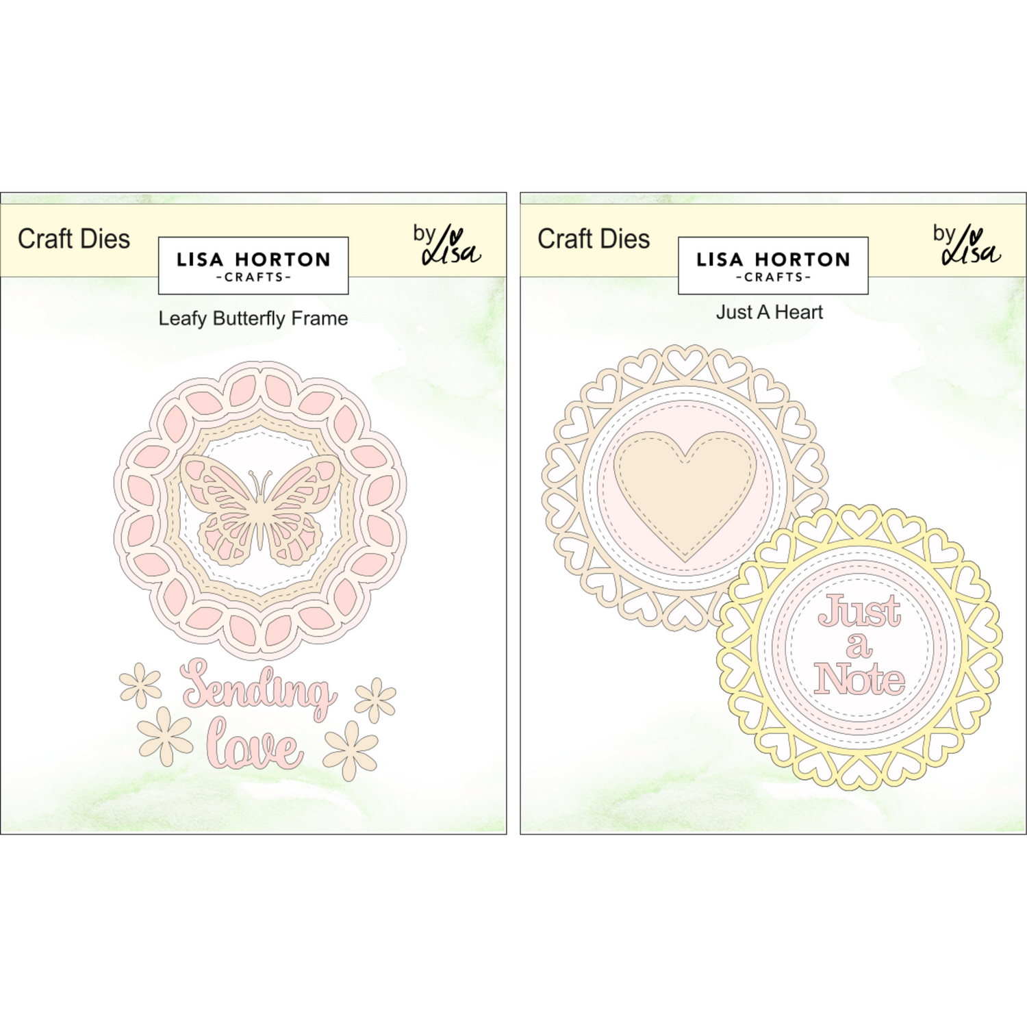 Leafy Butterfly Frame and Just A Heart Die Sets