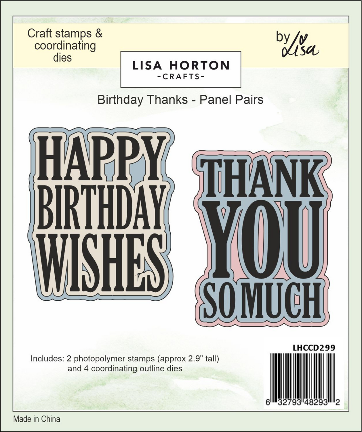 Panel Pairs Stamps and Dies - Birthday Thanks