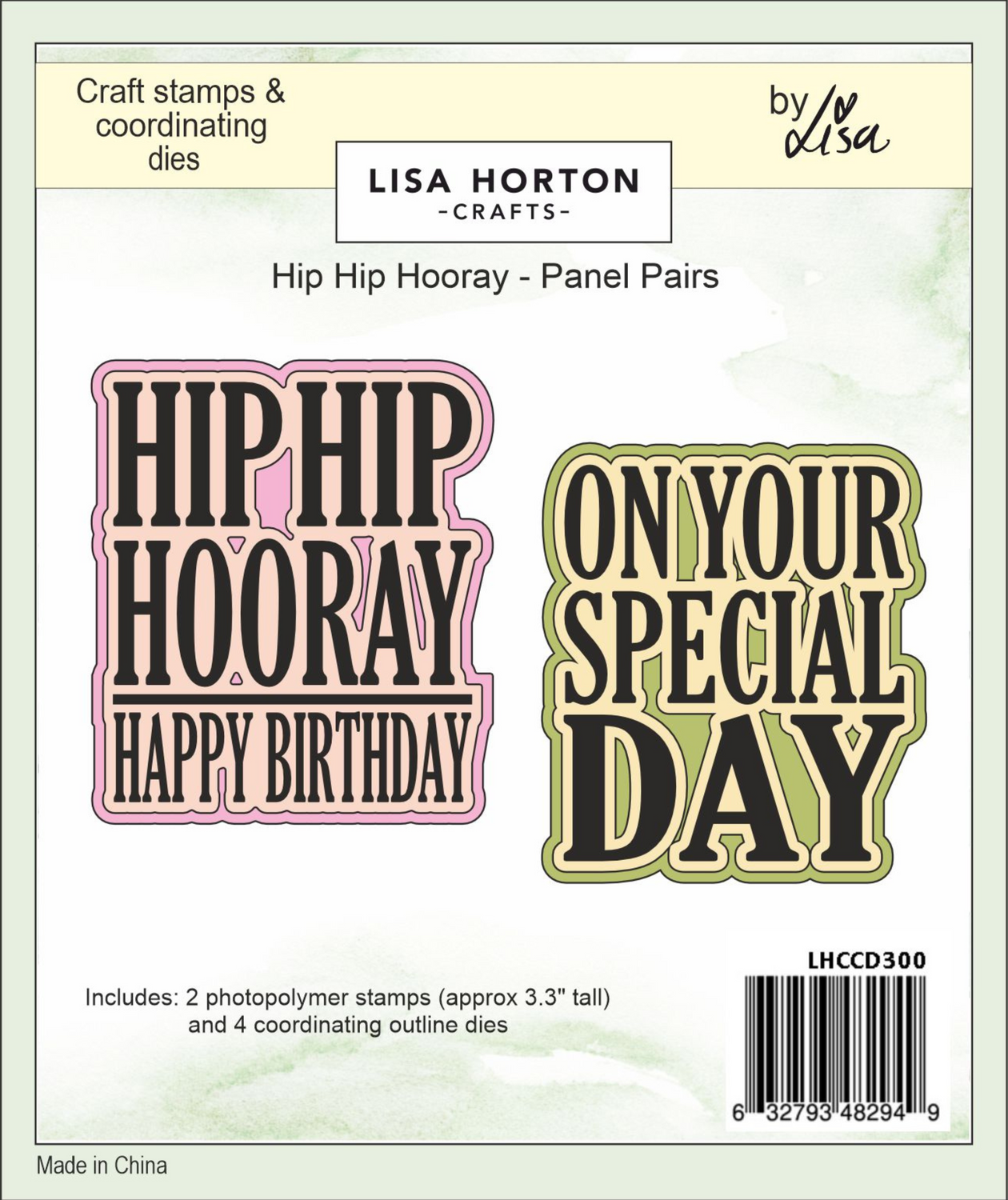 Panel Pairs Stamps and Dies - Hip Hip Hooray