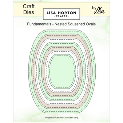 Fundamentals Die Set - Nested Squashed Oval (7 Dies)