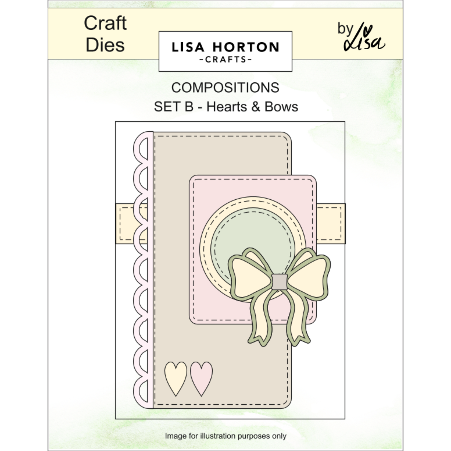 Composition Layout Dies - Set B (Hearts and Bows)