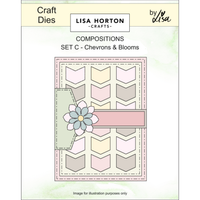 Composition Layout Dies - Set C (Chevrons and Blooms)