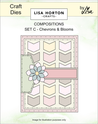 Composition Layout Dies - Set C (Chevrons and Blooms)