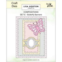Composition Layout Dies - Set E (Butterfly Banners)