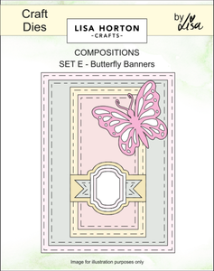 Composition Layout Dies - Set E (Butterfly Banners)