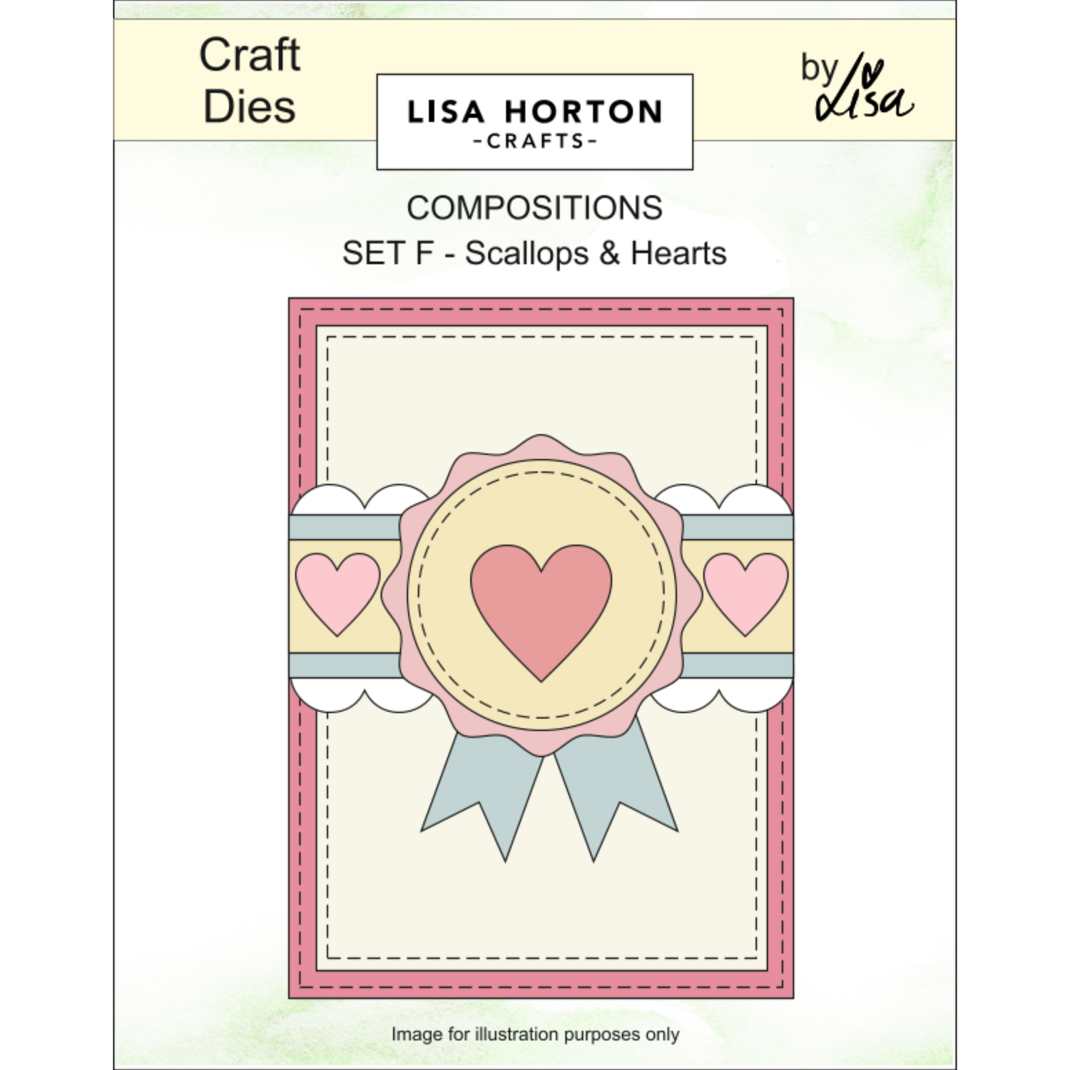 Composition Layout Dies - Set F (Scallops and Hearts)