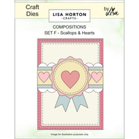 Composition Layout Dies - Set F (Scallops and Hearts)