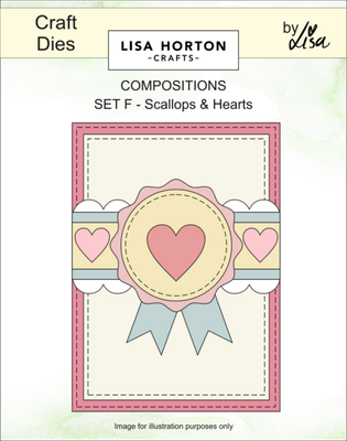 Composition Layout Dies - Set F (Scallops and Hearts)
