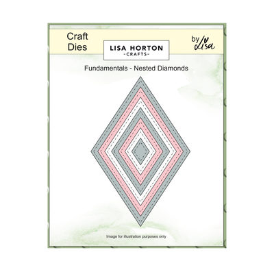 Lisa Horton Crafts Fundamentals Die Set - Nested Diamonds (7 Dies)