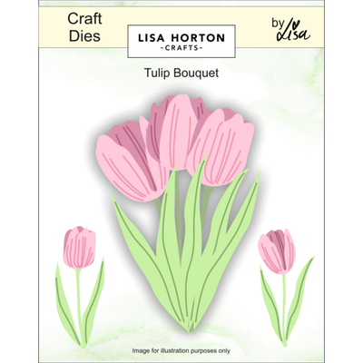 Lisa Horton Crafts Tulip Bouquet Layered Florals Die Set