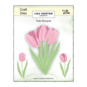 Lisa Horton Crafts Tulip Bouquet Layered Florals Die Set