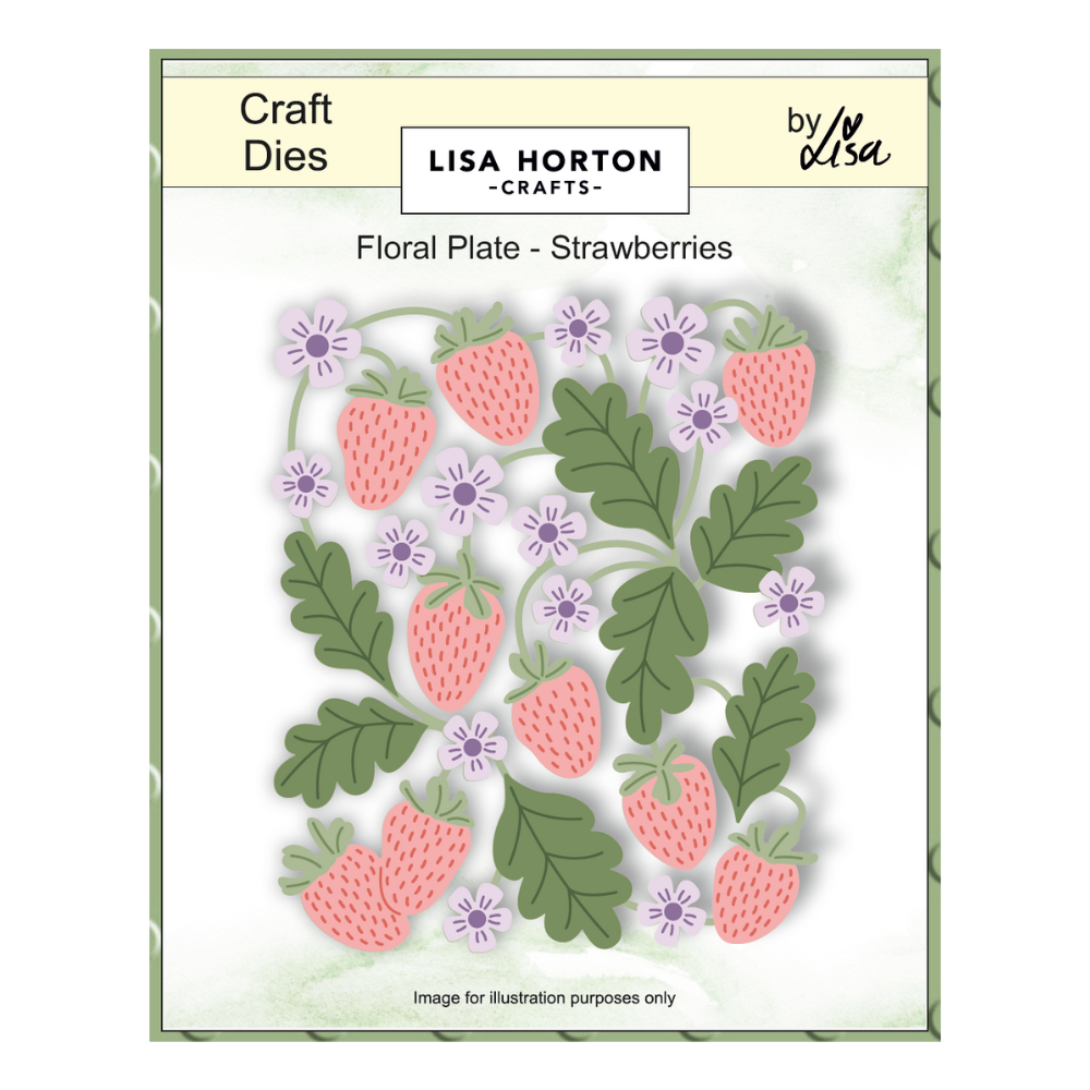 Lisa Horton Crafts Strawberries Plate Die Set