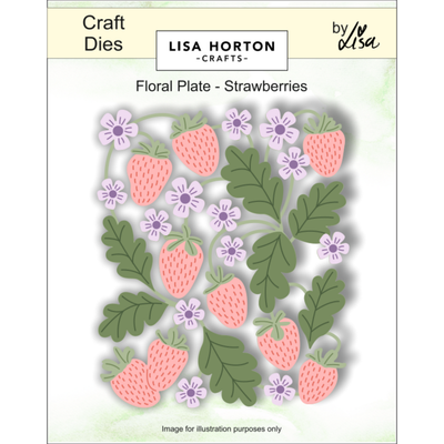 Lisa Horton Crafts Strawberries Plate Die Set