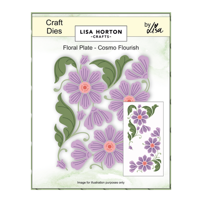 Lisa Horton Crafts Cosmo Flourish Floral Plate Die Set