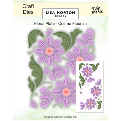 Lisa Horton Crafts Cosmo Flourish Floral Plate Die Set