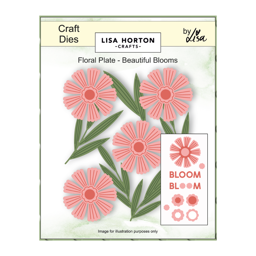 Lisa Horton Crafts Beautiful Blooms Floral Plate Die Set