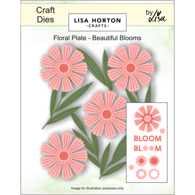 Lisa Horton Crafts Beautiful Blooms Floral Plate Die Set