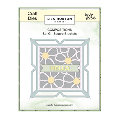 Lisa Horton Crafts Composition Layout Dies - Set G (Square Brackets)