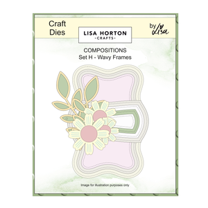 Lisa Horton Crafts Composition Layout Dies - Set H (Wavy Frames)