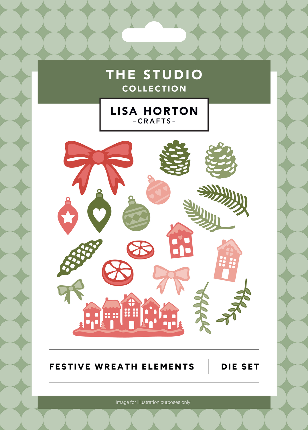 Festive Wreath Elements Die Set | Christmas Embellishment Dies
